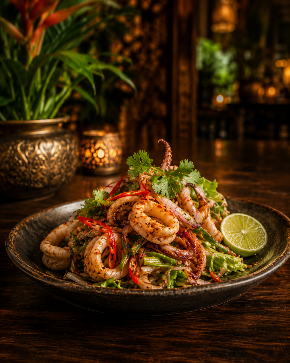 Gegrillte Baby Calamari